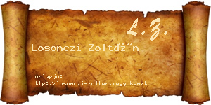 Losonczi Zoltán névjegykártya